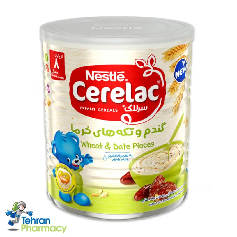 سرلاک گندم و تکه های خرما نستله به همراه شیر -Nestle CERELAC