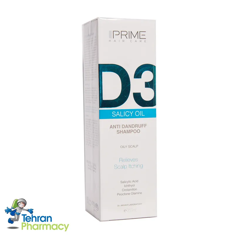 شامپو ضدشوره پوست سر چرب D3 پریم - PRIME D3 SHAMPOO