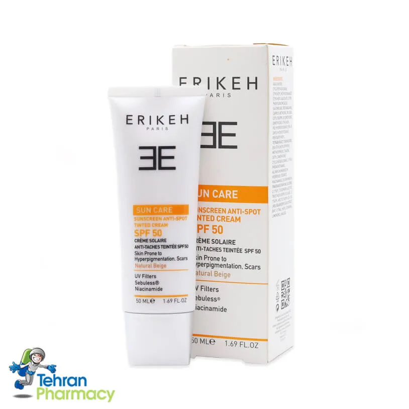 کرم ضد آفتاب ضد لک اریکه SPF50، بژ طبیعی