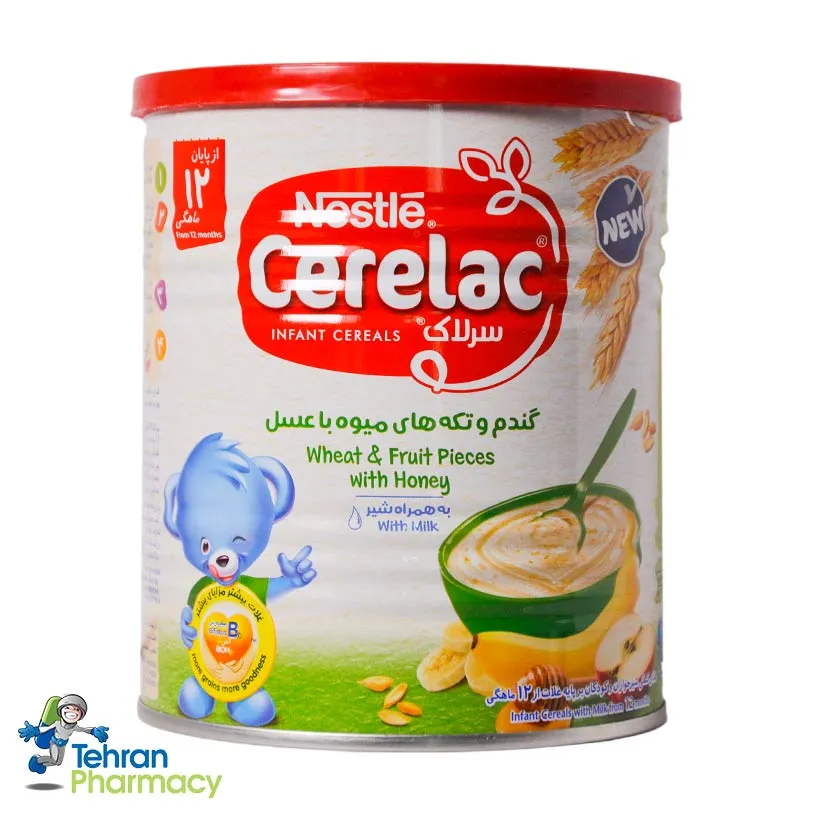 سرلاک گندم و میوه با عسل نستله به همراه شیر- Nestle CERELAC