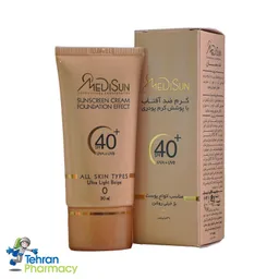 ضد آفتاب کرم پودری بژ خیلی روشن مدیسان، +SPF40